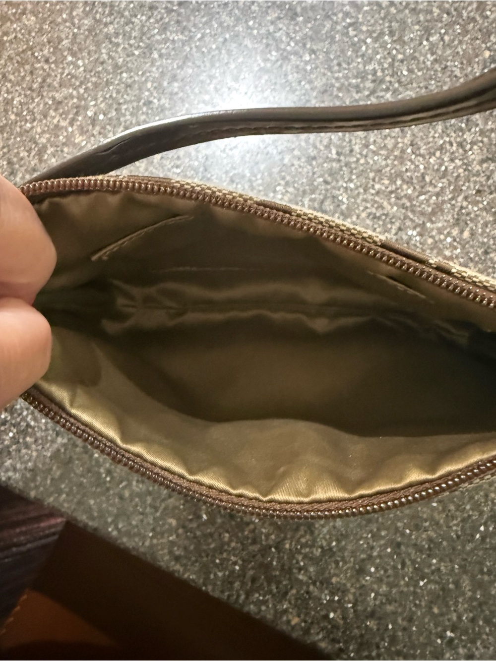 COACH Signature Monogram Brown Wristlet - Picture 4 of 6
